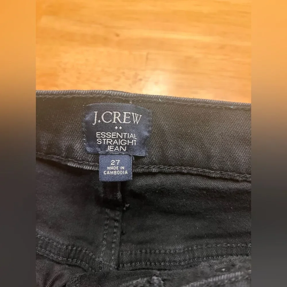 J. Crew Black Essential Straight Jeans EC  Denim business casual preppy high ris